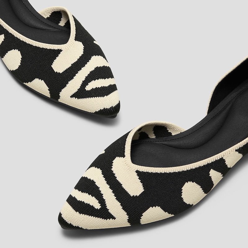 Pointed-Toe D'Orsay Flats (Melia), ECRU TIGER, EU43 | VIVAIA
