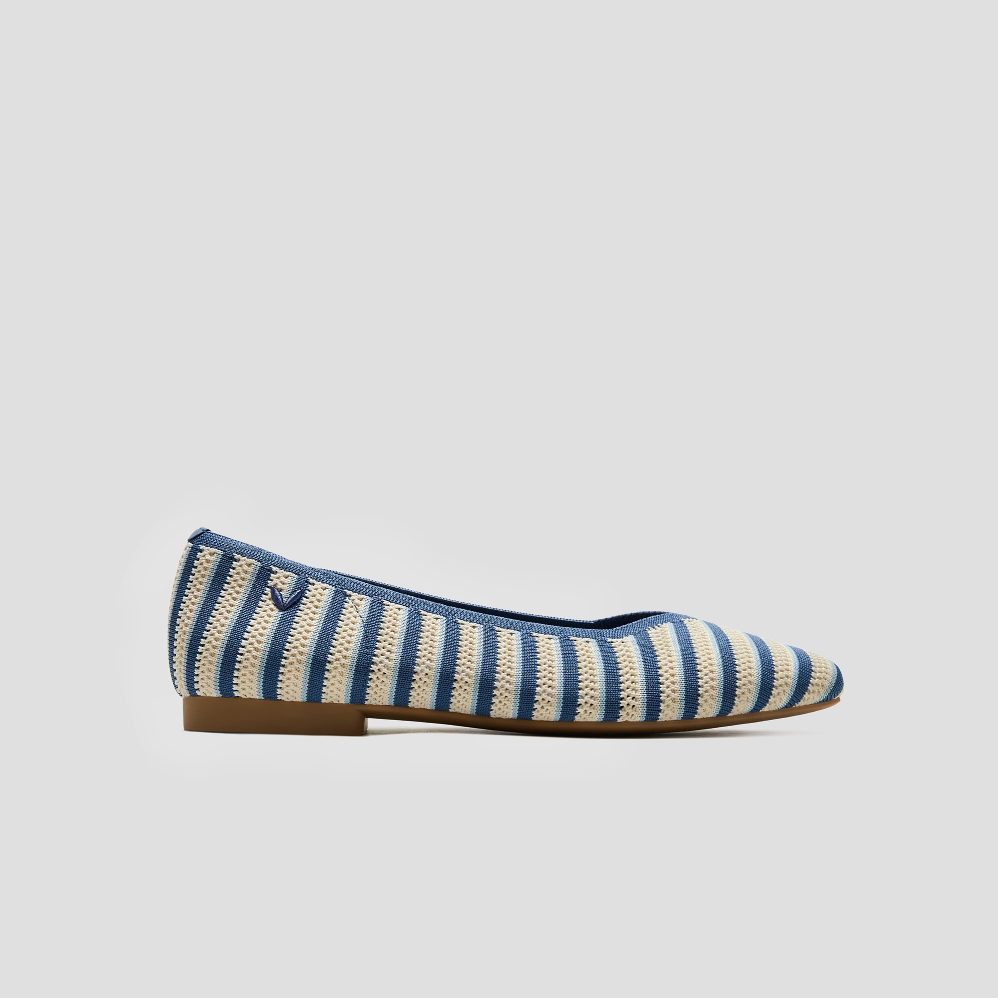 Square-Toe V-Cut Flats (Margot 2.0), PALE APRICOT & VINTAGE