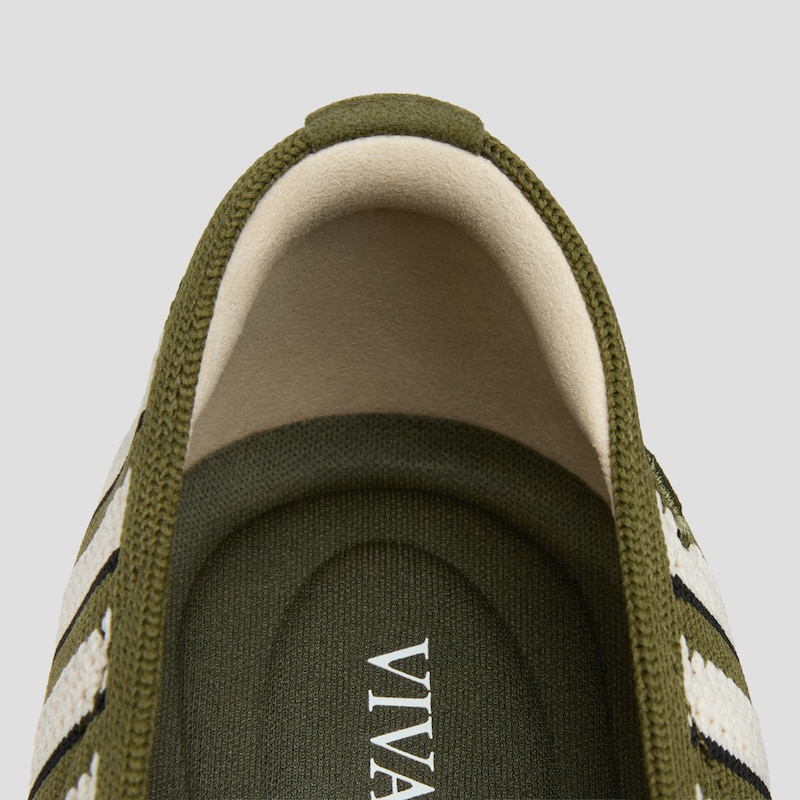 Square-Toe V-Cut Flats (Margot™ 2.0), PALE APRICOT & OLIVE INTERLOCKING, EU35 | VIVAIA