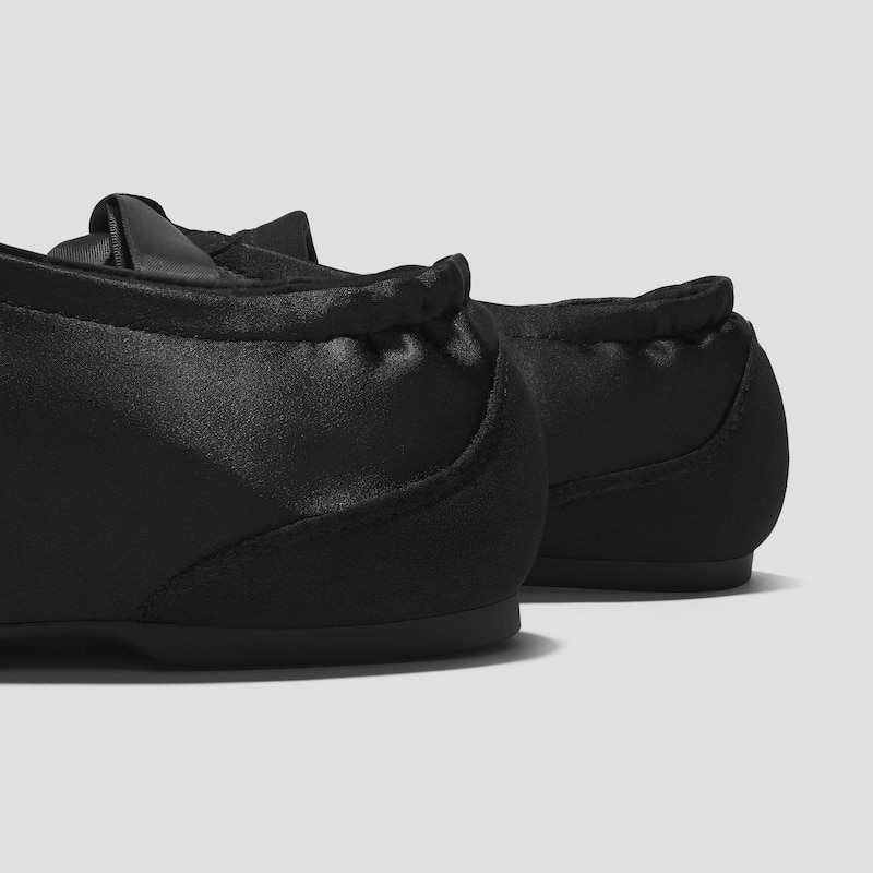 3 Laces Included Square-Toe Lace-Up Satin Sneakerina (Cristina), Black, EU35 | VIVAIA