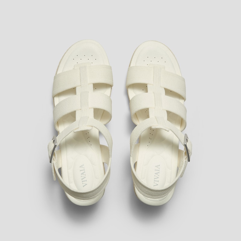 Round-Toe Slingback Wedge Sandals (Skyler), SPOT NATURAL, EU40 | VIVAIA