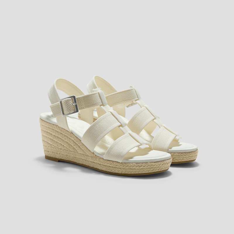 Round-Toe Slingback Wedge Sandals (Skyler), SPOT NATURAL, EU40 | VIVAIA