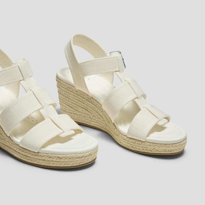 Round-Toe Slingback Wedge Sandals (Skyler), SPOT NATURAL, EU40 | VIVAIA