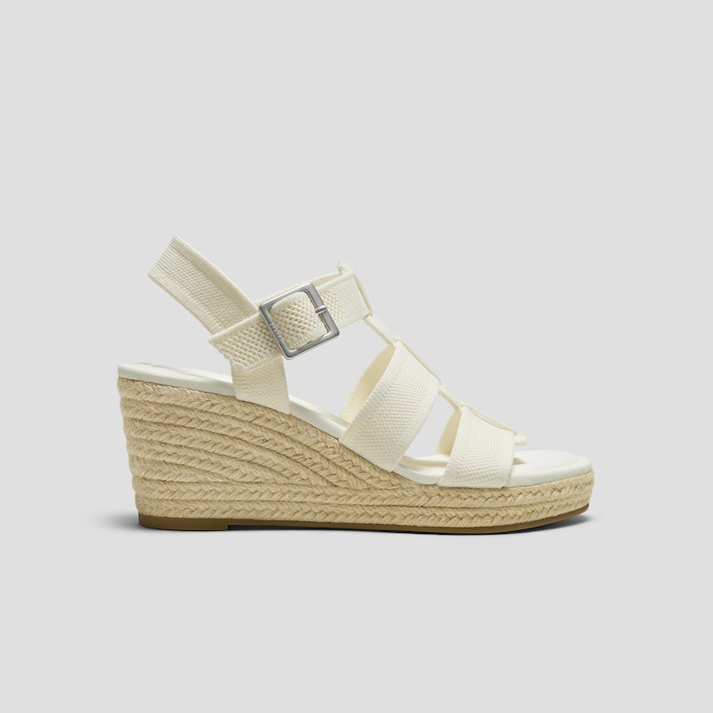 Round-Toe Slingback Wedge Sandals (Skyler), SPOT NATURAL, EU40 | VIVAIA