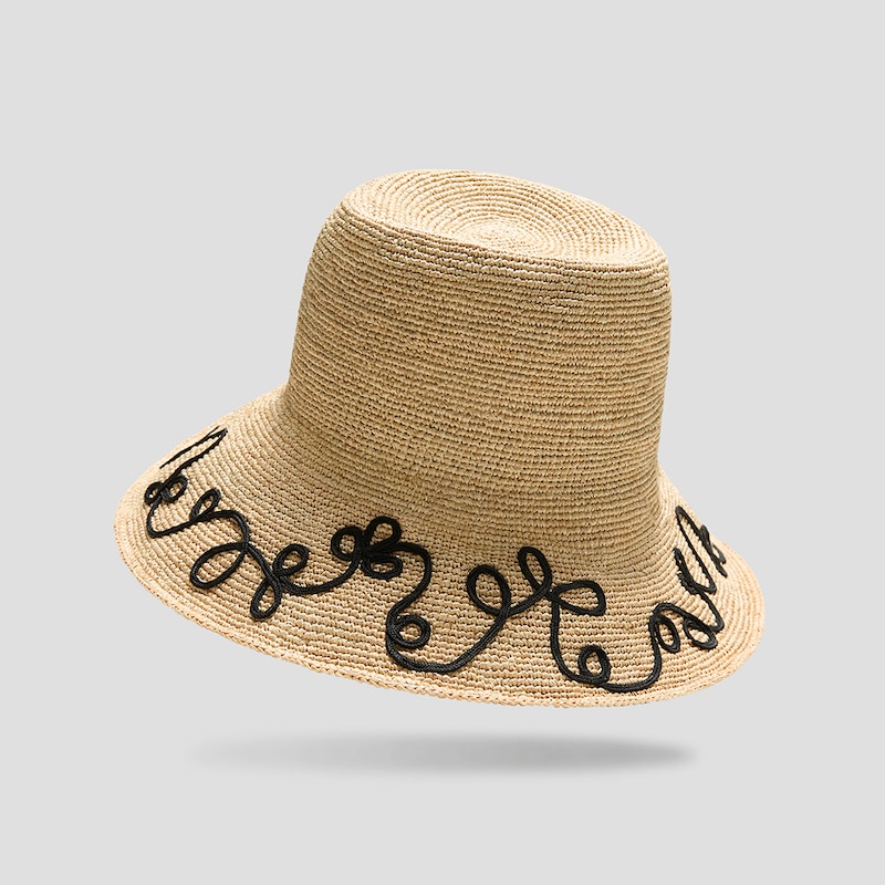 Raffia-Style Woven Hat (Winni), Natural, one-size | VIVAIA