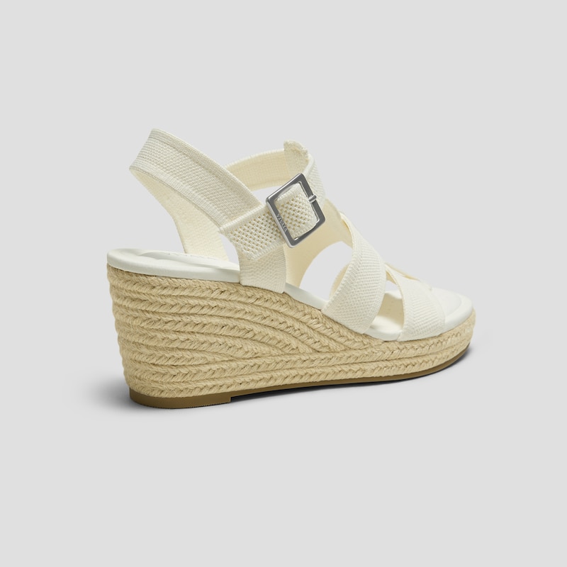 Round-Toe Slingback Wedge Sandals (Skyler), SPOT NATURAL, EU35 | VIVAIA