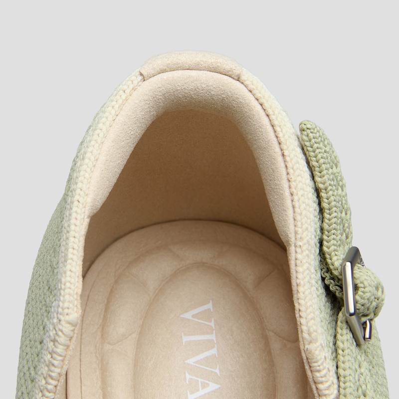 Pointed-Toe D'Orsay Flats (Malory), MATCHA & CREAM IVORY BRICKWORK, EU39 | VIVAIA