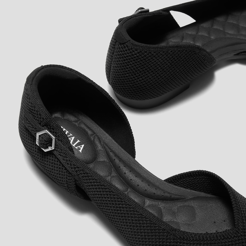 Pointed-Toe D'Orsay Flats (Malory), BLACK BRICKWORK, EU38 | VIVAIA
