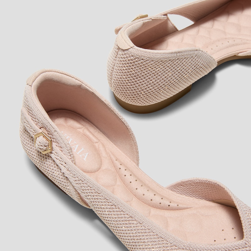 D'Orsay-Ballerinas mit spitzer Spitze (Malory), ROSE GOLD BRICKWORK, EU35 | VIVAIA