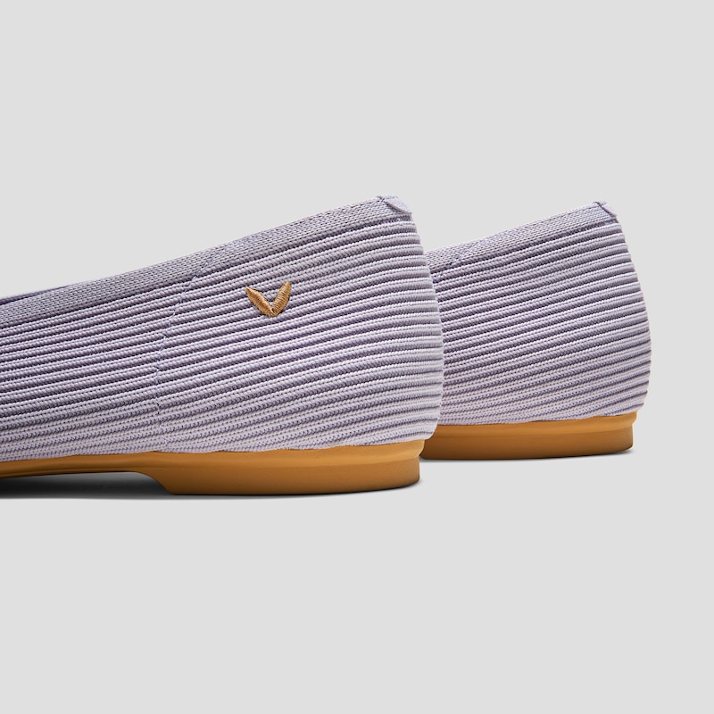 Square-Toe Margot V-Cut Flats (Margot 3.0), Light Violet, EU37.5 | VIVAIA