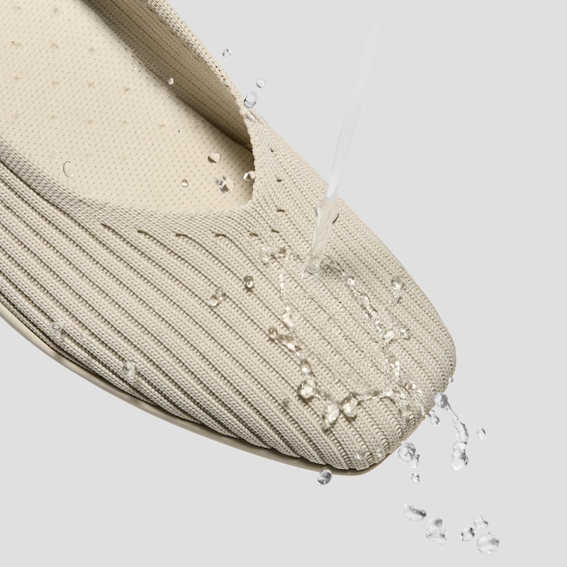 Margot Lightweight Square-Toe Flats (Margot Walker Air), Beige, EU35 | VIVAIA