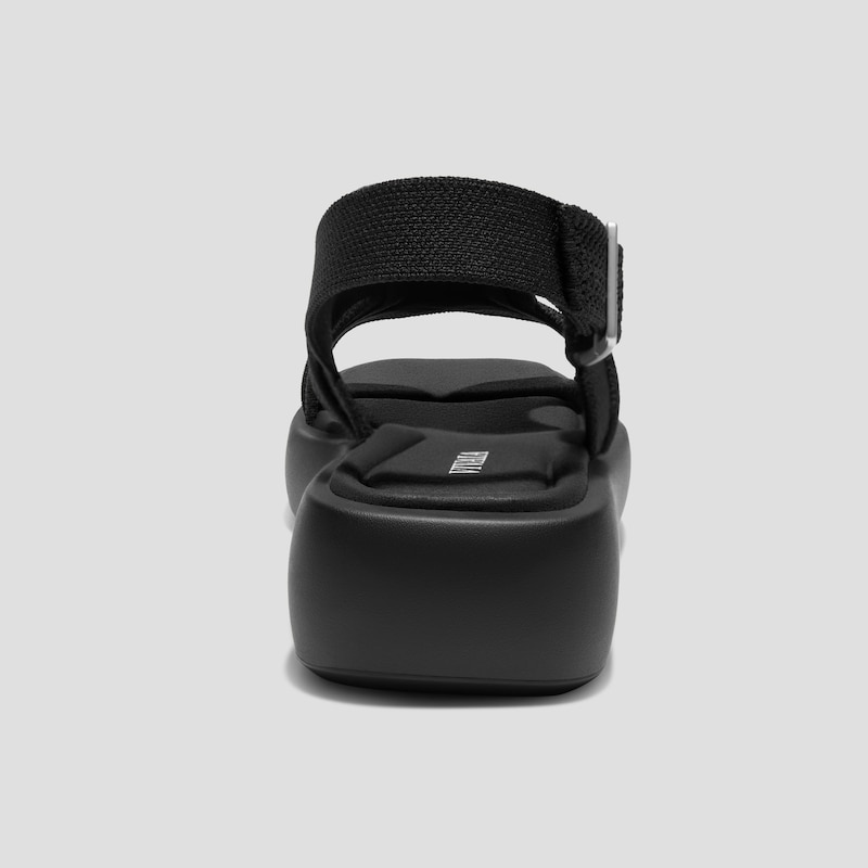 Square-Toe Platform Sandals (Hatty), Black, EU43 | VIVAIA