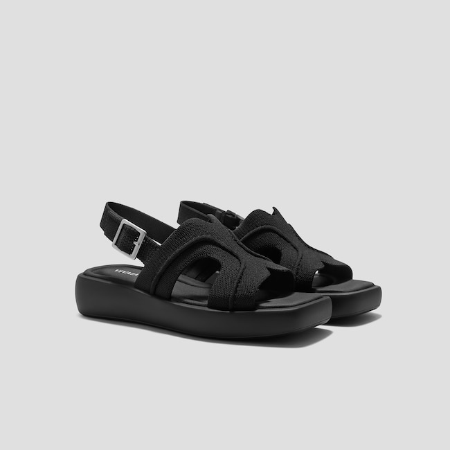 Square-Toe Platform Sandals (Hatty)