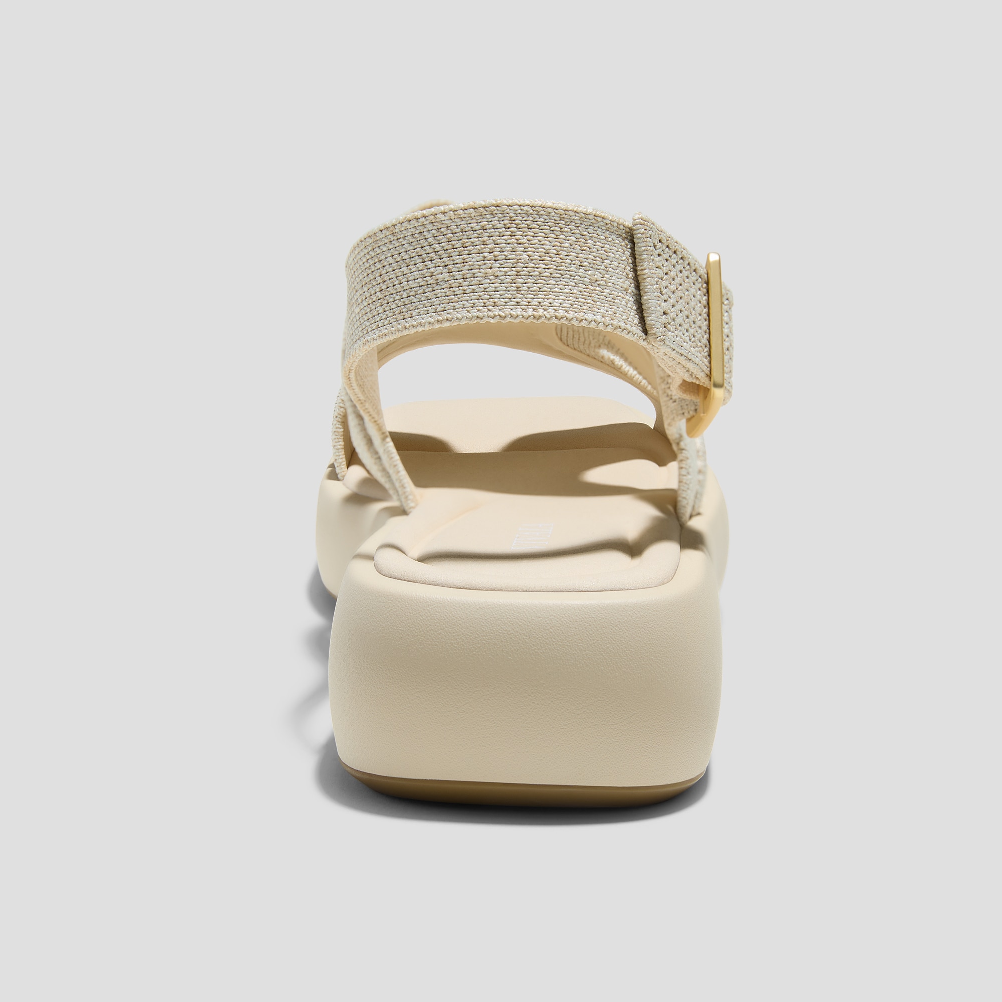 Square-Toe Platform Sandals (Hatty), Cream Ivory, EU35 | VIVAIA