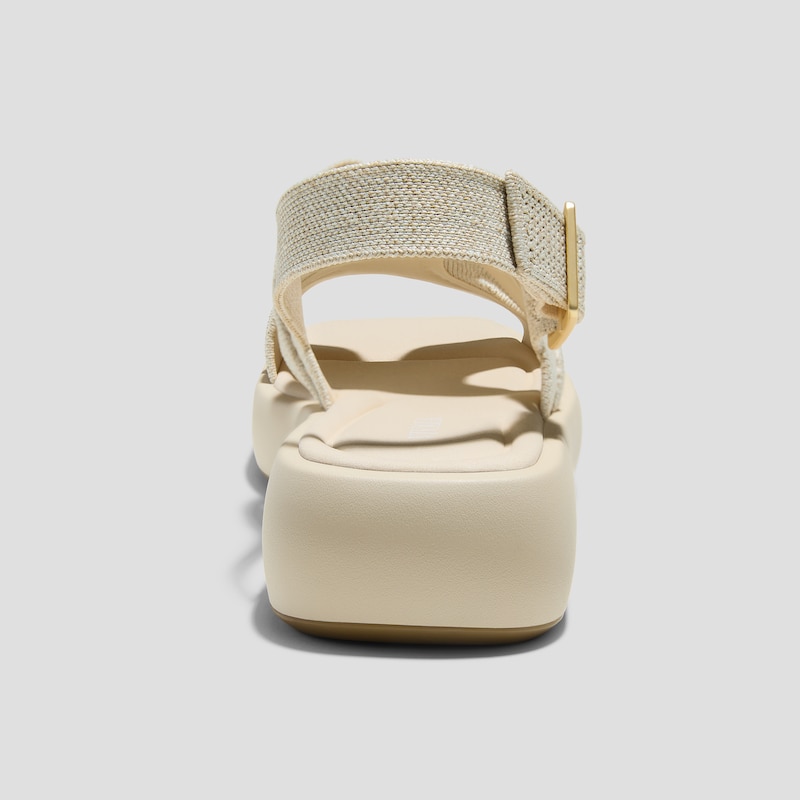 Square-Toe Platform Sandals (Hatty), Cream Ivory, EU35 | VIVAIA
