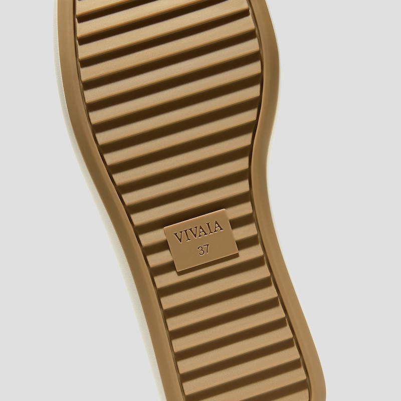 Square-Toe Platform Sandals (Hatty), Cream Ivory, EU35 | VIVAIA