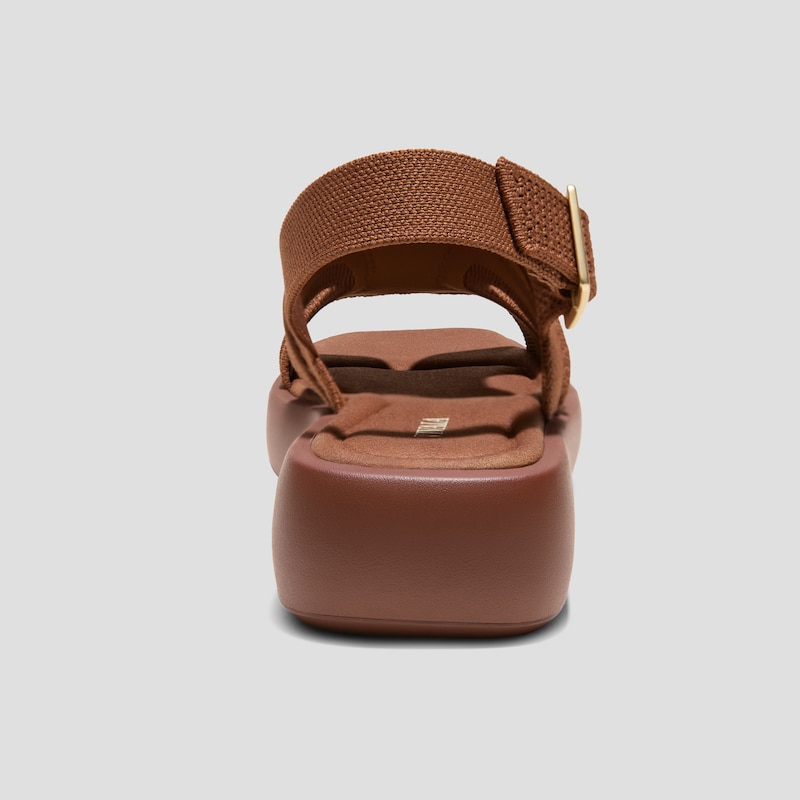 Square-Toe Platform Sandals (Hatty), Dark.Caramel, EU38 | VIVAIA