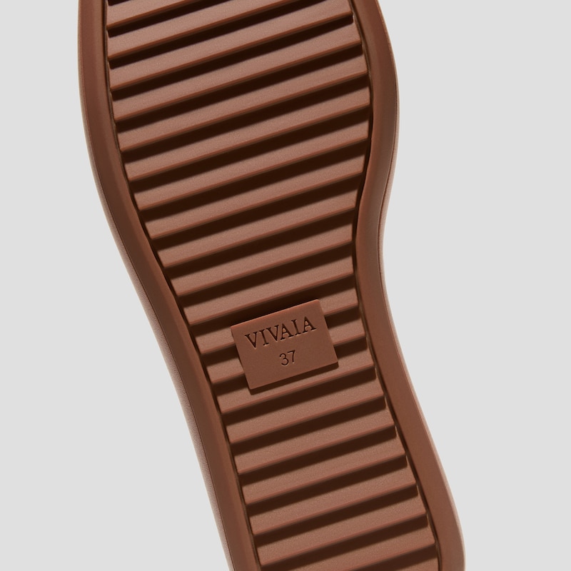 Square-Toe Platform Sandals (Hatty), Dark.Caramel, EU38 | VIVAIA