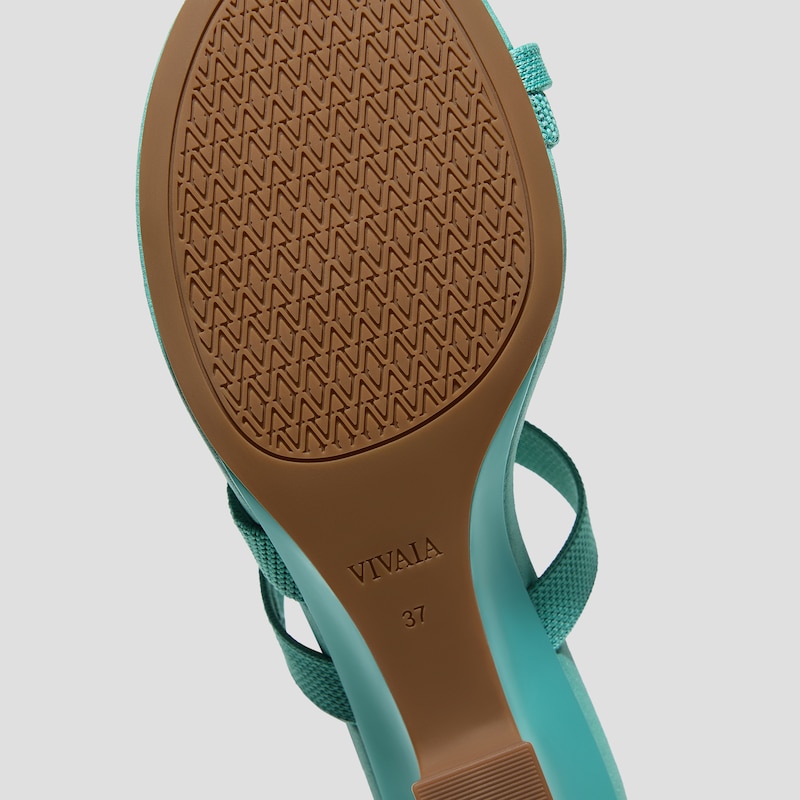 Round-Toe Toe Ring Sandals (Eden), Turquoise, EU36 | VIVAIA
