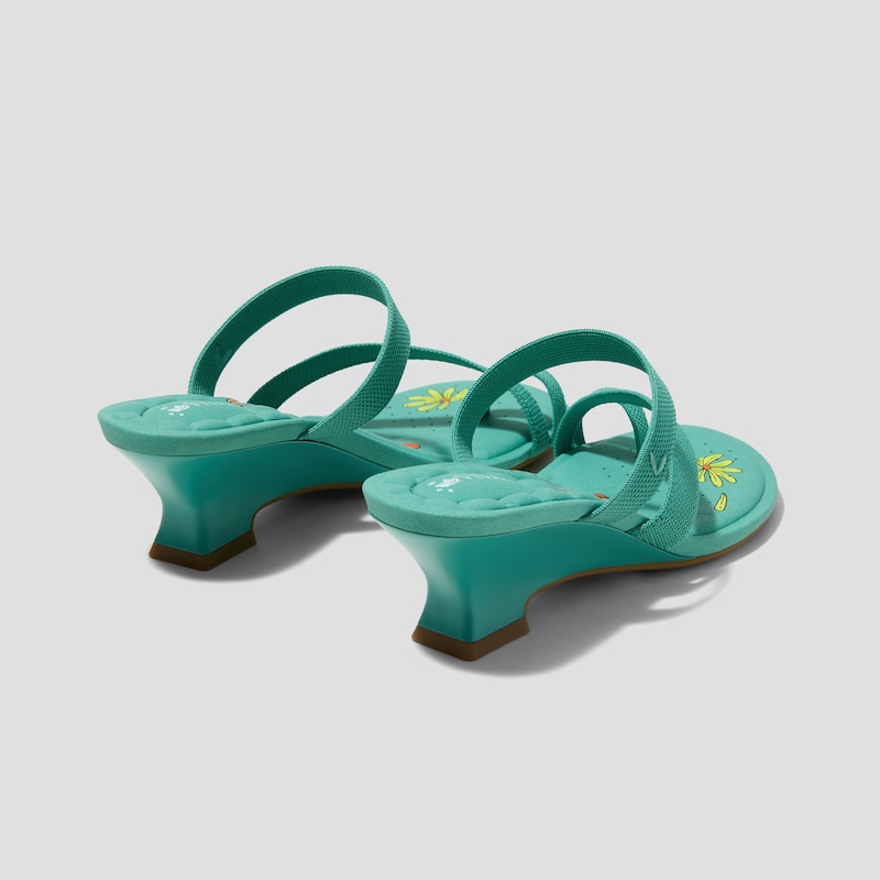 Round-Toe Toe Ring Sandals (Eden), Turquoise, EU36 | VIVAIA