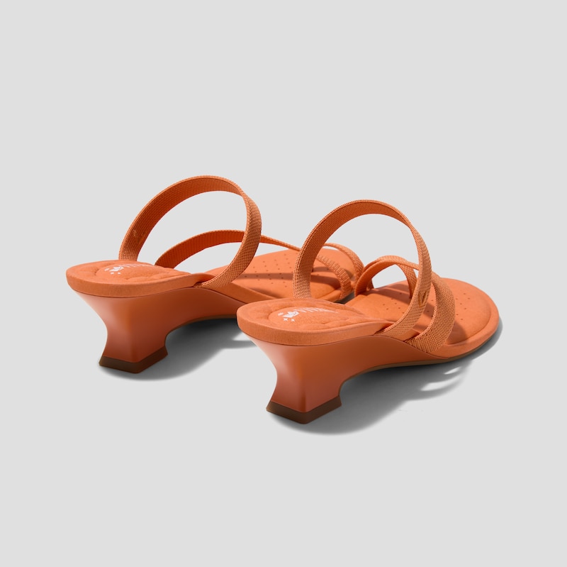 Round-Toe Toe Ring Sandals (Eden), Tangerine, EU39 | VIVAIA