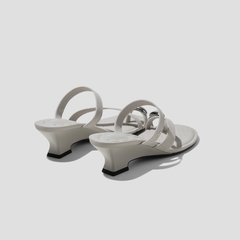 Round-Toe Toe Ring Sandals (Eden), OFF GREY, EU35 | VIVAIA