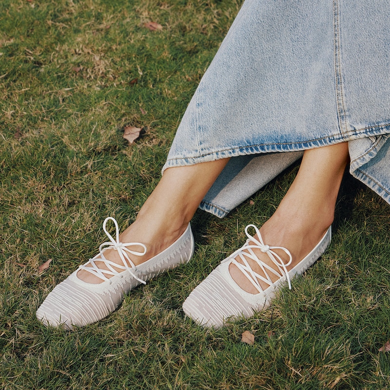 Square-Toe Lace-Up Mary Janes (Miley), White, EU36.5 | VIVAIA