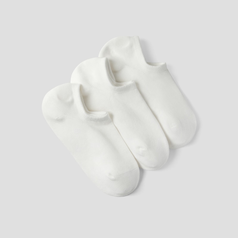 3-Pair No-Show Socks (Kira), White, one-size | VIVAIA