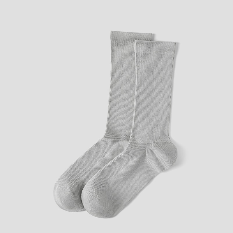 3-Pair Slouch Crew Socks (Keena), CARMINE + TAWNY + LIGHT GREY, one-size | VIVAIA