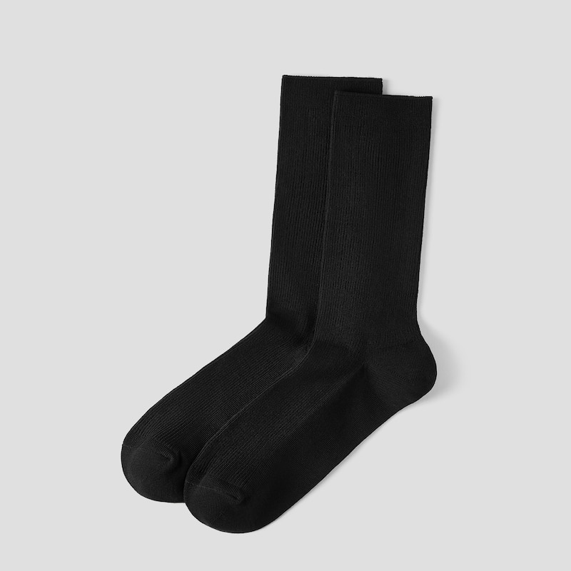 3-Pair Slouch Crew Socks (Keena), Black, one-size | VIVAIA