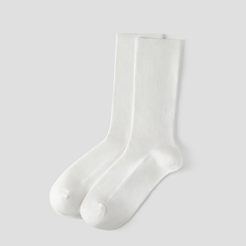 3-Pair Slouch Crew Socks (Keena), White, one-size | VIVAIA