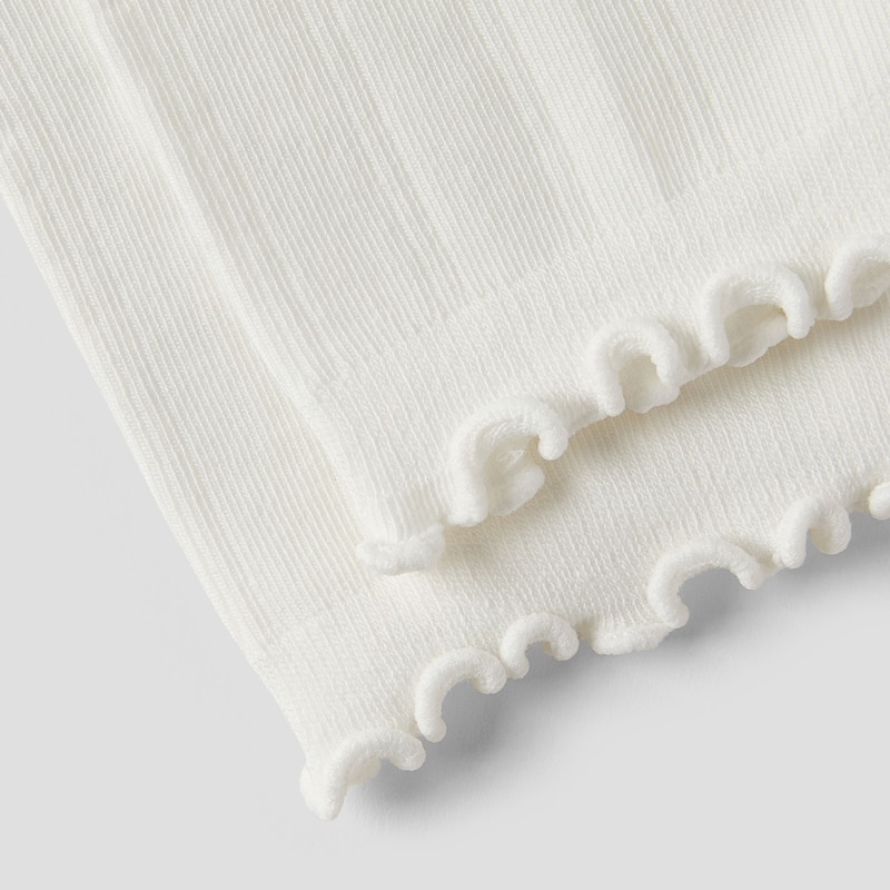 3-Pair Ruffle Crew Socks (Marion), White, one-size | VIVAIA
