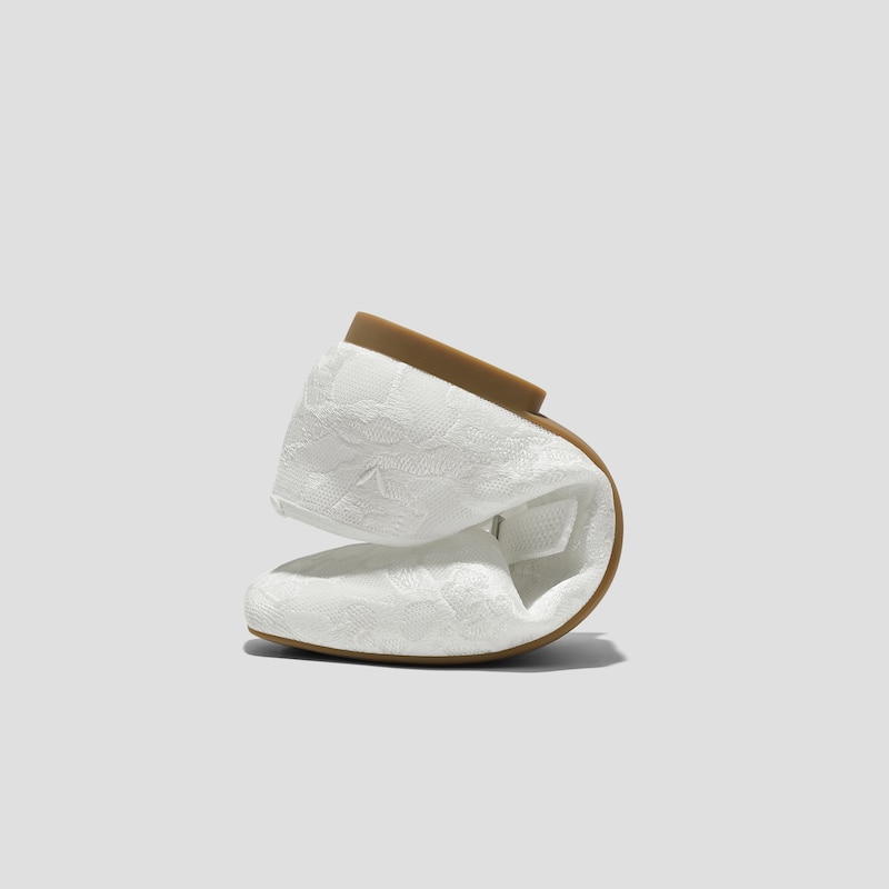 Square-Toe Mary Janes (Margot Mary Jane), WHITE LACE embroidery, EU36 | VIVAIA