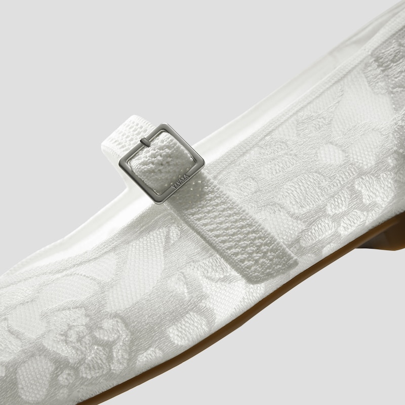 Square-Toe Mary Janes (Margot Mary Jane), WHITE LACE embroidery, EU36 | VIVAIA