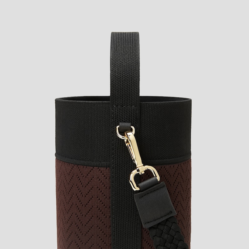 The Bucket Tote (Farreh), Dark Chocolate & Black Harvest Grain, one-size | VIVAIA