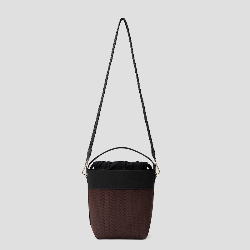 The Bucket Tote (Farreh), Dark Chocolate & Black Harvest Grain, one-size | VIVAIA