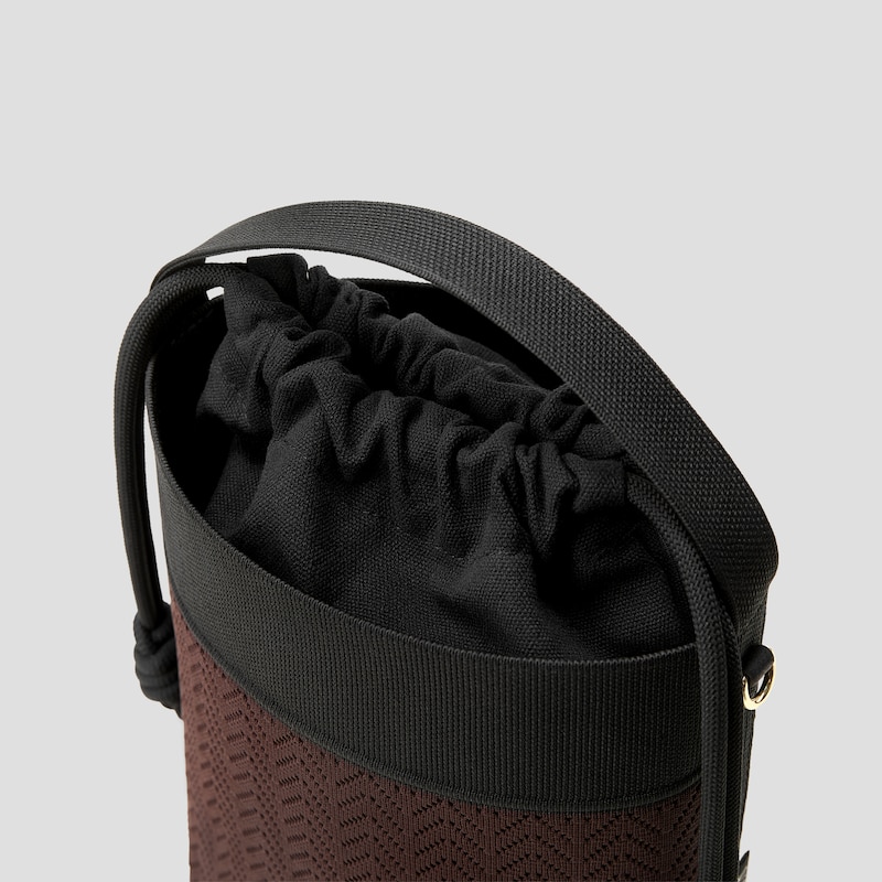 The Bucket Tote (Farreh), Dark Chocolate & Black Harvest Grain, one-size | VIVAIA