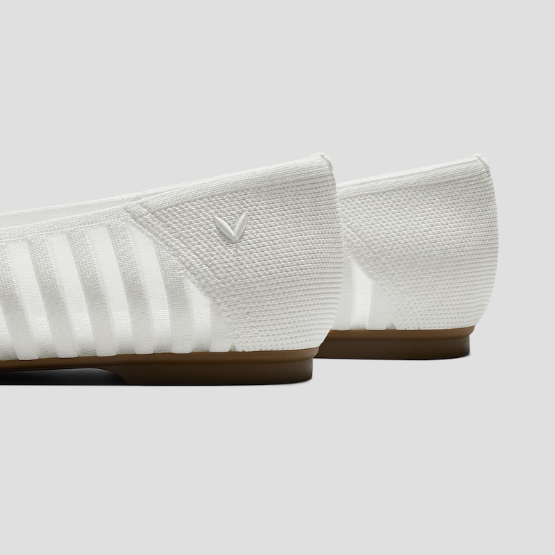 Square-Toe Margot Flats 3.0 (Miriam), WHITE SHEER STRIPE, EU39 | VIVAIA