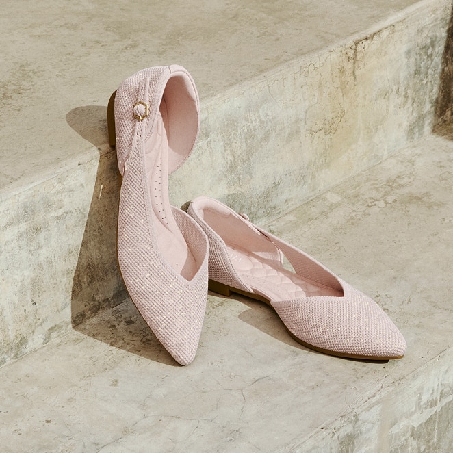 D'Orsay-Ballerinas mit spitzer Spitze (Malory), ROSE GOLD