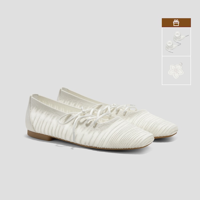 Square-Toe Lace-Up Mary Janes (Miley)