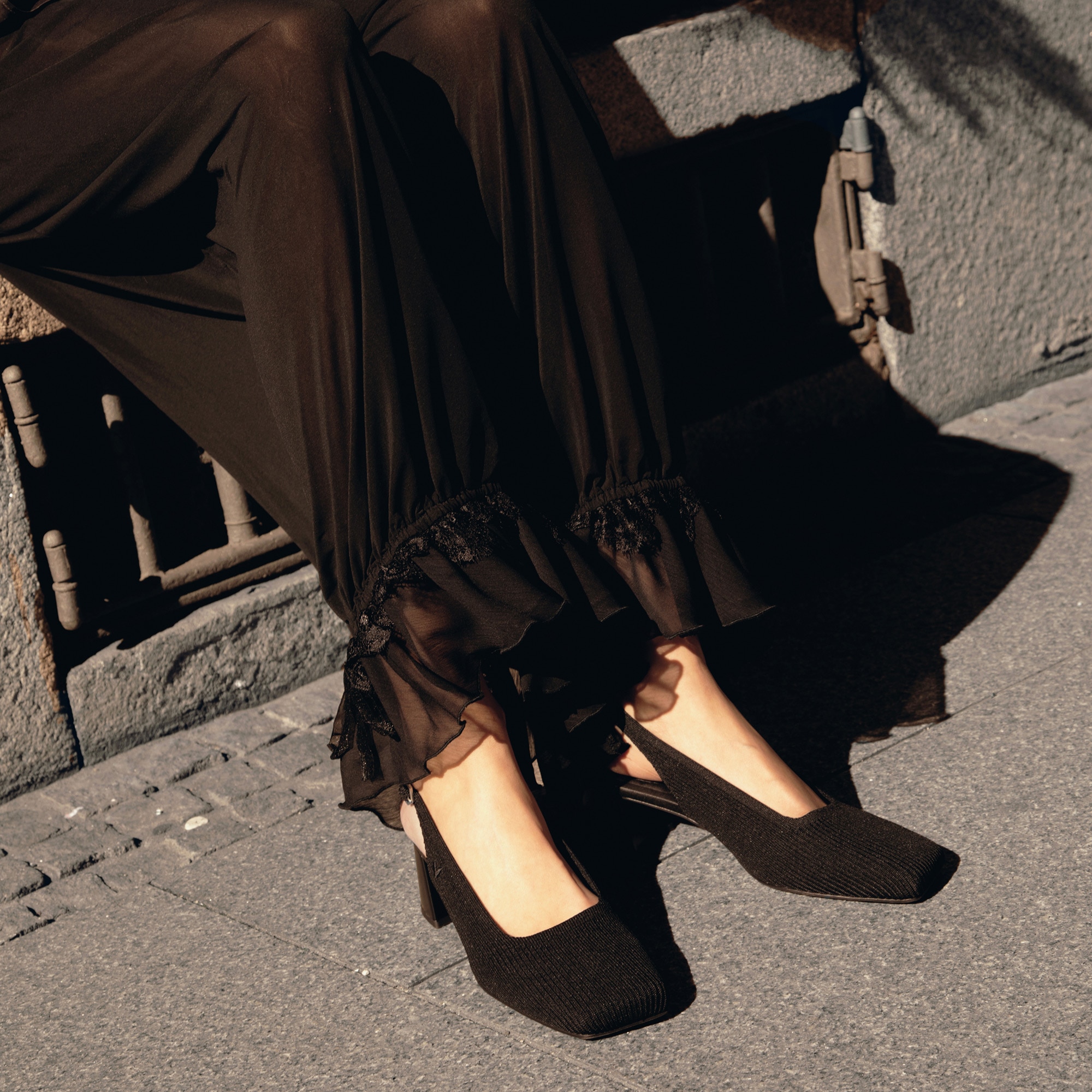 Margot Slingback Heels (Mikko), Black, EU35 | VIVAIA