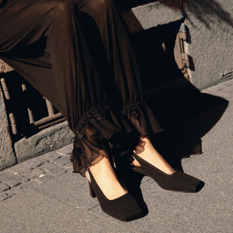 Margot Slingback Heels (Mikko), Black, EU35 | VIVAIA