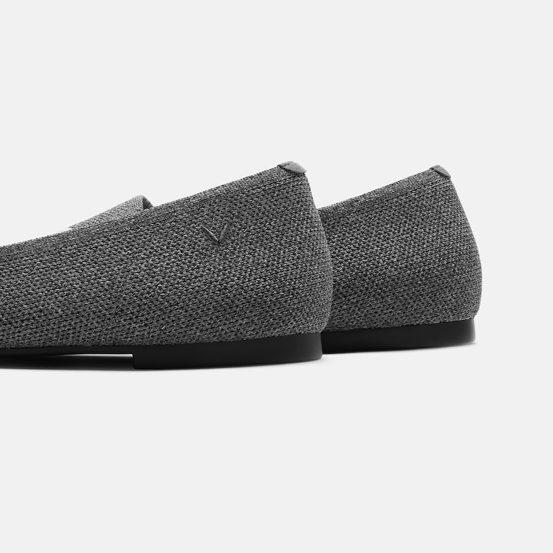 Round-Toe Embroidered Loafers (Audrey), RICH GREY - SILVER BRITISH CAT, EU37 | VIVAIA