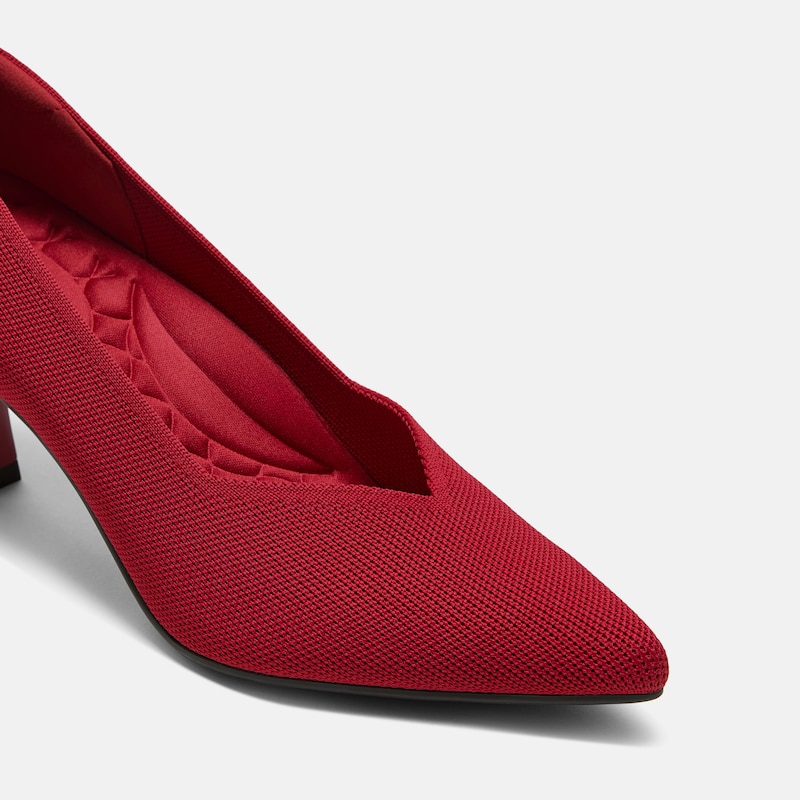 Pointed-Toe Mid Heels (Anna), RUBY RED, EU35 | VIVAIA