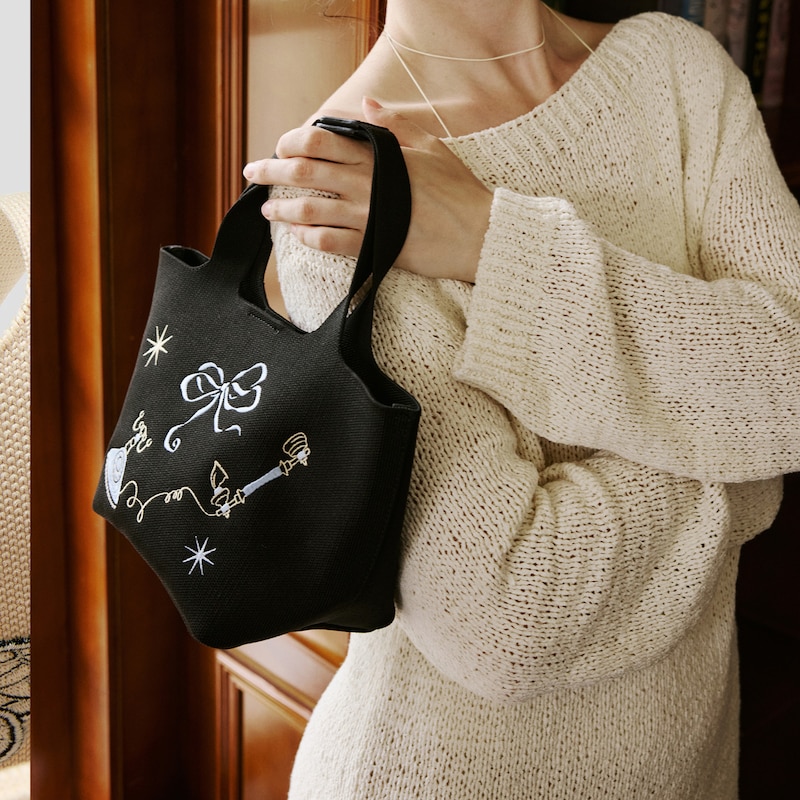 The Mini Tote (Anita), Black - Vintage Element, one-size | VIVAIA
