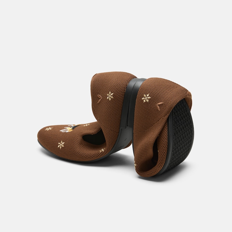 Round-Toe Embroidered Loafers (Audrey), TAWNY - BEAGLE SLED, EU35 | VIVAIA