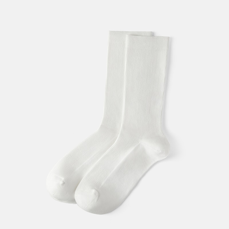 3-Pair Slouch Crew Socks (Keena), White, one-size | VIVAIA