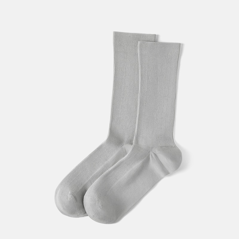 3-Pair Slouch Crew Socks (Keena), CARMINE + TAWNY + LIGHT GREY, one-size | VIVAIA