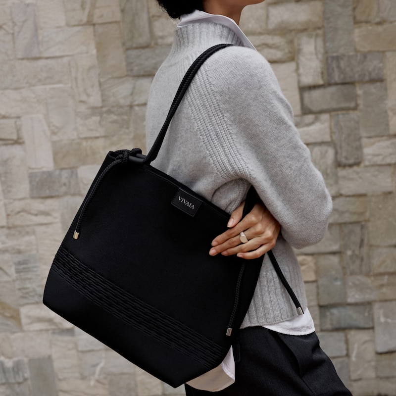 Foldable Everyday Tote Bag (Belyra), Black, one-size | VIVAIA