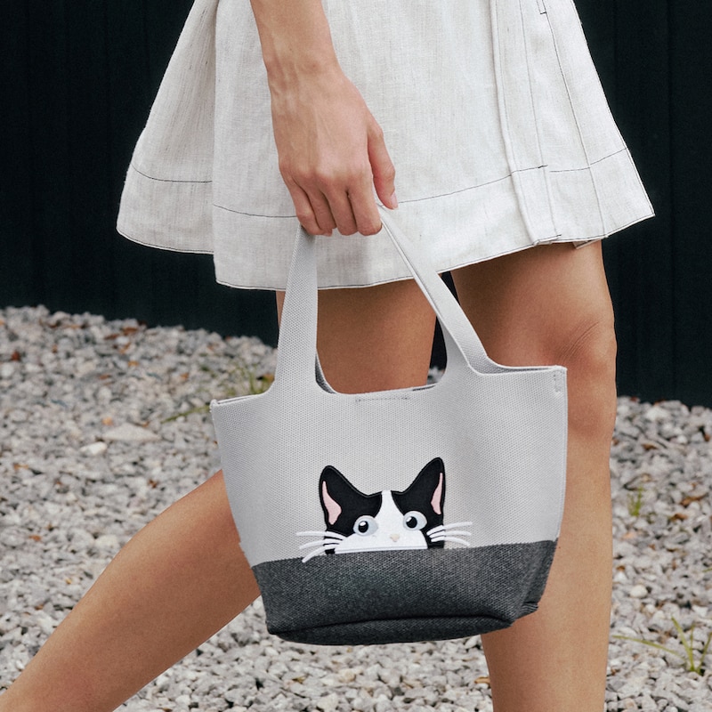 The Mini Tote (Anita), OYSTER GREY/RICH GREY - MOO CAT, one-size | VIVAIA